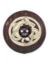 Scudo vichingo con bestia dipinto a mano, 61 cm. O