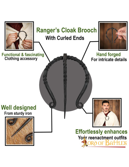 Chiusura a fibula per mantello in...