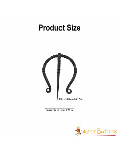 Chiusura a fibula per mantello in ferro forgiato a mano 2