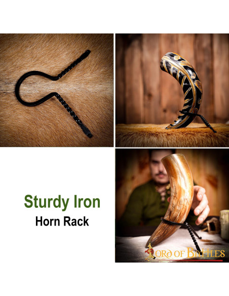 supporto per corna in ferro battuto