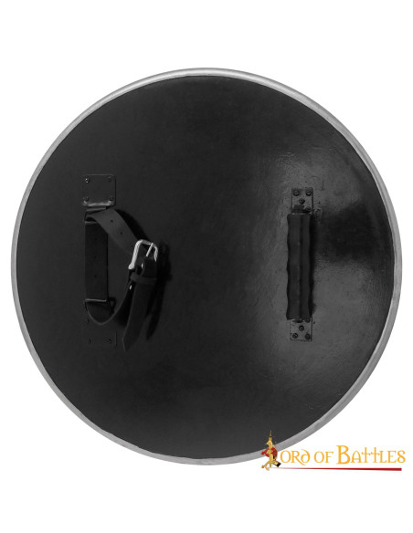 Scudo vichingo in legno con umbone in...