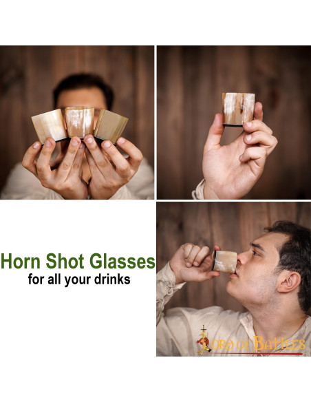 Set di 3 bicchierini vichinghi in...