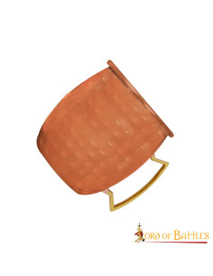 Bicchiere medievale in acciaio placcato rame 2