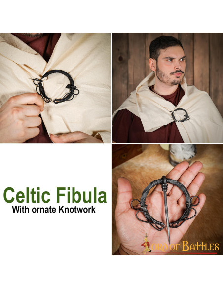 Fibula celtica in ferro battuto con nodi
