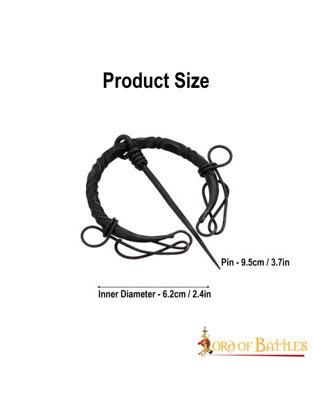 Fibula celtica in ferro battuto con nodi