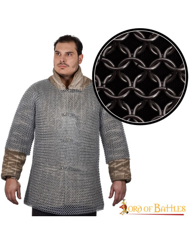 Cotta di maglia Haubergeon medievale, acciaio per molle ⚔️ Negozio Medievale