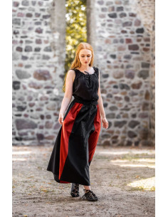 Gonna medievale bicolore Rosso-Nero