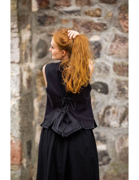Gilet medievale donna Selma nero