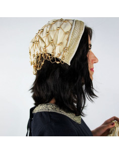 Cappello nobile in velluto naturale crema