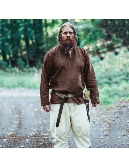 Tunica vichinga Ivar, marrone scuro