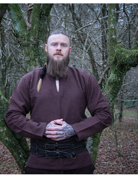 Tunica vichinga Ivar, marrone scuro