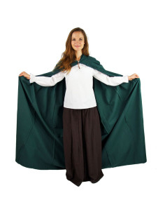 Lungo mantello medievale verde