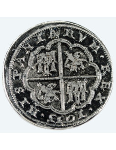 Moneta in argento da 8 reales, 3,5 cm. 2