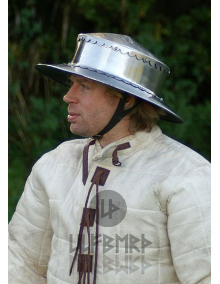 Elmo da bollitore medievale, XIV secolo