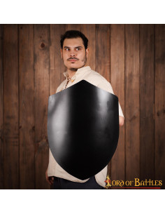 Scudo medievale nero liscio, da personalizzare 2