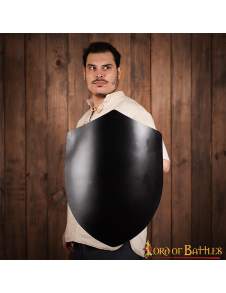 Scudo medievale nero liscio, da...