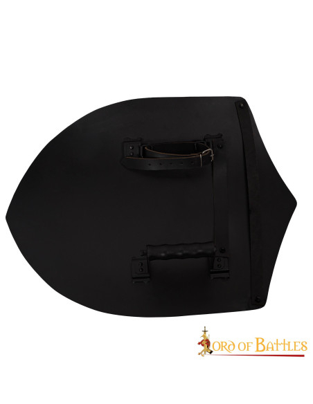 Scudo medievale nero liscio, da...