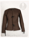 Gambeson medievale in cotone modello Aulber, marrone