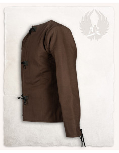 Gambeson medievale in cotone modello Aulber, marrone 2