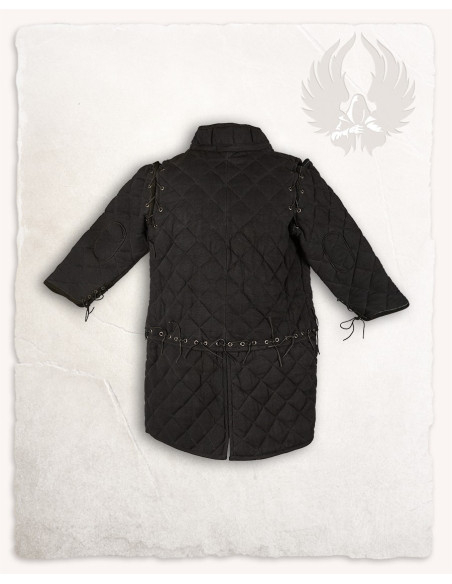 Gambeson medievale modello Arthur, nero