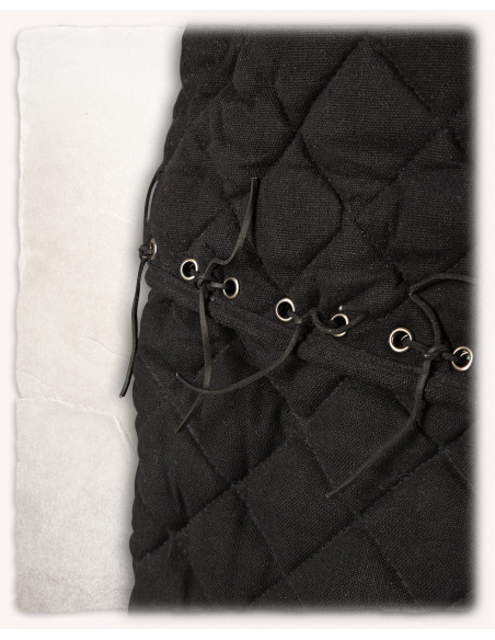Gambeson medievale modello Arthur, nero