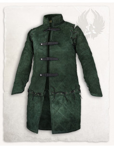 Gambeson medievale in pelle scamosciata modello Arthur,...