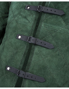 Gambeson medievale in pelle scamosciata modello Arthur,... 2