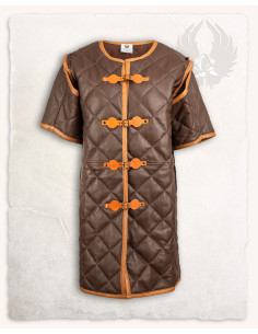 Gambeson medievale modello Haldur, colore marrone