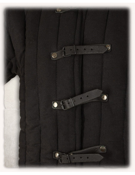 Gambeson medievale modello Leopold, nero