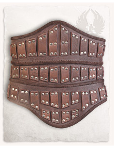 Corpetto medievale in pelle modello Evandra, marrone