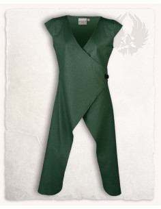 Sopravveste medievale da donna, modello Vysera, verde