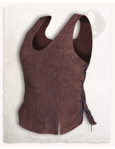 Corpetto medievale in pelle modello Lisa, marrone
