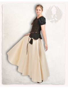 Corpetto medievale in pelle modello Lisa, marrone 2