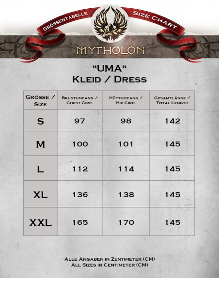 Abito medievale in tela modello Uma,...