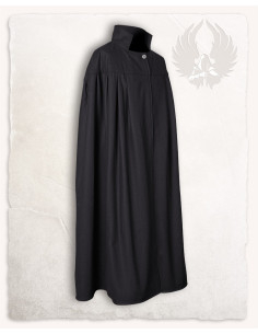 Mantello medievale in lana modello Bron, nero 2