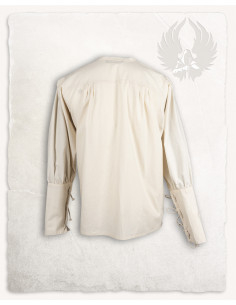 Camicia in cotone medievale Simon, crema 2