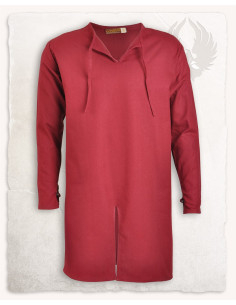 Tunica medievale in cotone modello Wolfram, bordeaux