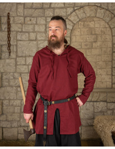 Tunica medievale in cotone modello Wolfram, bordeaux 2