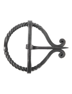 Fibbia per cintura medievale in ferro battuto (9x7,5 cm.)