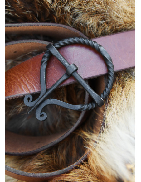 Fibbia per cintura medievale in ferro...