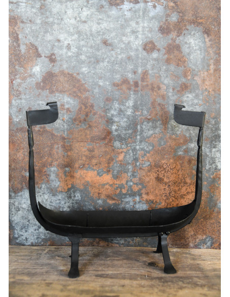 Portacandele nave vichinga, ferro...