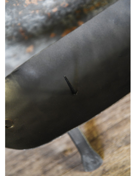 Portacandele nave vichinga, ferro...