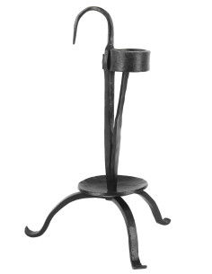 Candelabro da tavolo medievale forgiato a mano (24 cm.)