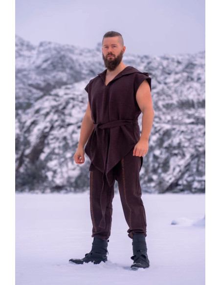 Tunica da arciere medievale marrone,...