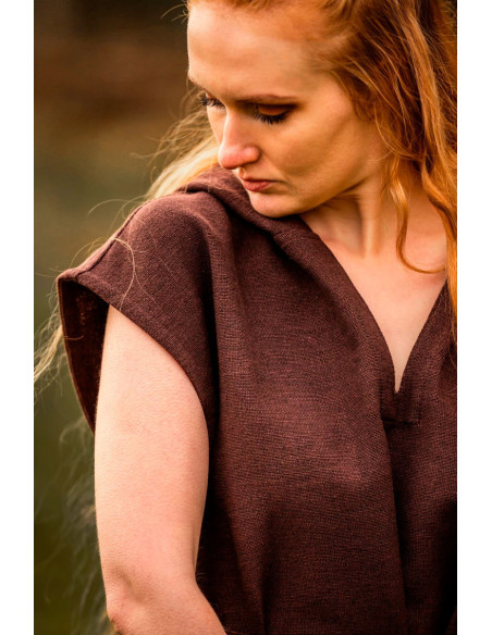 Tunica da arciere medievale marrone,...