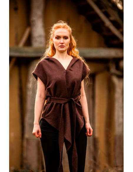 Tunica da arciere medievale marrone,...