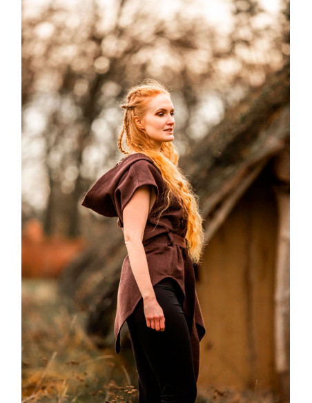 Tunica da arciere medievale marrone,...