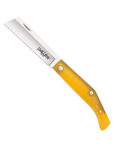 Coltello a punta tagliata in acciaio inox marca Palles....