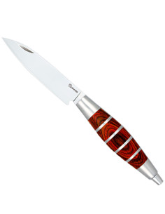 Coltello Albainox stamina in acciaio rosso marca (8,20 cm.)