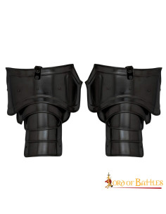 Spallacci da guerriero medievale in acciaio dolce,...